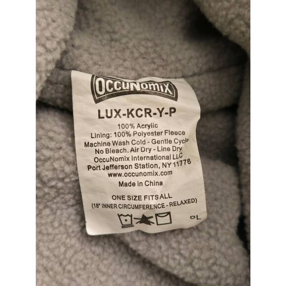 Occunomix Mens Neon Yellow W/ Reflective Stitching Fleece Lined Bobble Hat - Picture 7 of 7